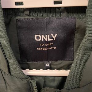 Only Women's Puffer Jacket - Dark Green